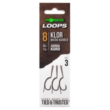 KORDA - Náväzec Loop Rigs Klor 8 30lb 3 ks