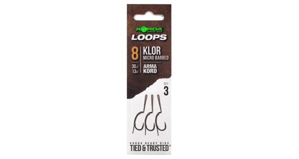 KORDA - Náväzec Loop Rigs Klor 8 30lb 3 ks