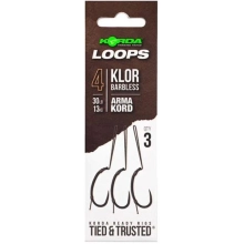 KORDA - Náväzec Loop Rigs Klor Barbless veľ. 4 13 kg 3 ks