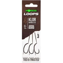 KORDA - Náväzec Loop Rigs Klor Barbless veľ. 4 13 kg 3 ks