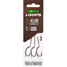 KORDA - Náväzec Loop Rigs Klor Barbless veľ. 6 13 kg 3 ks