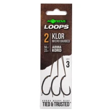 KORDA - Náväzec Loop Rigs Klor veľ. 2, 50 lb 3 ks