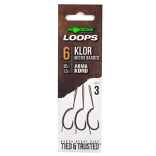 KORDA - Náväzec Loop Rigs Klor veľ. 6 30 lb - 3 ks