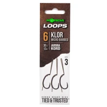 KORDA - Náväzec Loop Rigs Klor veľ. 6 30 lb - 3 ks