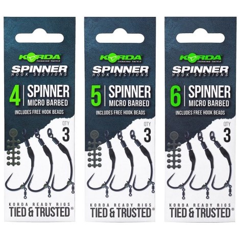 KORDA - Náväzec Spinner Hack Sections Barbless bez protihrotu veľ. 4