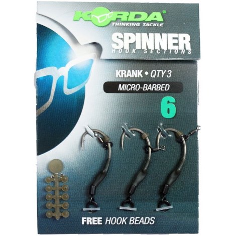 KORDA - Náväzec Spinner Hook Section Krank veľ. 6 3 ks