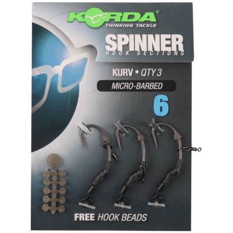 KORDA - Náväzec Spinner Hook Section Kurv veľ. 6 3 ks