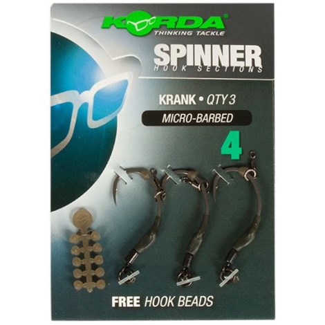 KORDA - Náväzec Spinner Hook Sections Krank veľ. 4 3 ks