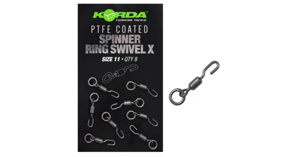 KORDA - Obratlík PFTE Spinner Ring Swivel X veľ. 11 8 ks