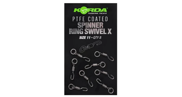 KORDA - Obratlík PFTE Spinner Ring Swivel X veľ. 11 8 ks