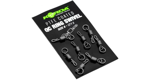 KORDA - Obratlík PTFE QC Ring Swivel veľ. 8