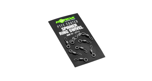 KORDA - Obratlík PTFE Spinner Ring Swivels veľ. 11 8 ks