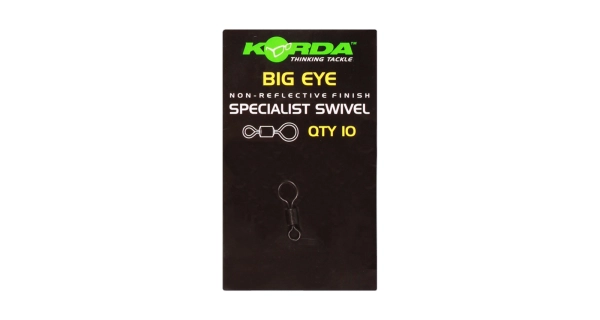KORDA - Obratlík s krúžkom Big Eye Swivel 10 ks