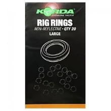 KORDA - Oceľové krúžky rig ring large 20 ks