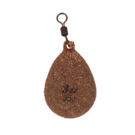 KORDA - Olovená záťaž textured flat pear swivel 2,5 oz 70 g