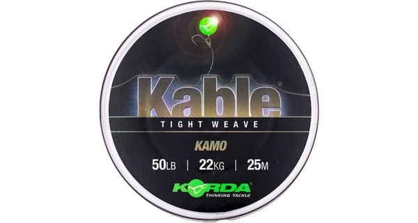 KORDA - Olovenka Kable Tight Weave 25 m 50 lb Kamo