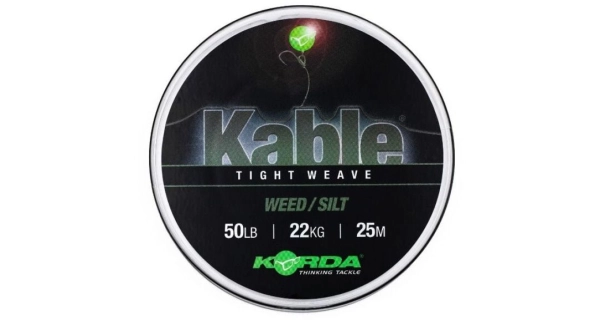 KORDA - Olovenka Kable Tight Weave 25 m 50 lb Weed