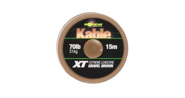 KORDA - Olovenka Kable XT Extreme Leadcore 15m 31kg Gravel Brown