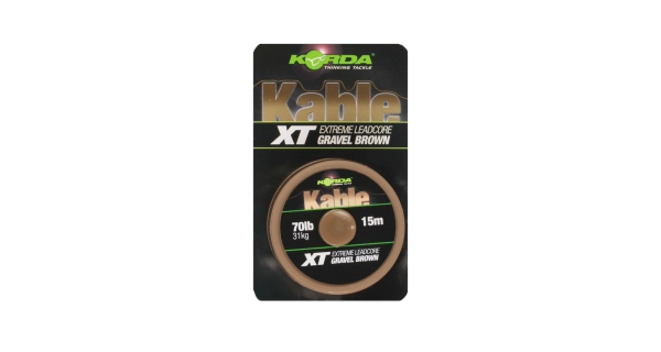 KORDA - Olovenka Kable XT Extreme Leadcore 15m 31kg Gravel Brown