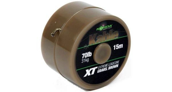 KORDA - Olovenka Kable XT Extreme Leadcore 15m 31kg Gravel Brown