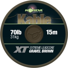 KORDA - Olovenka Kable XT Extreme Leadcore 15m 31kg Gravel Brown