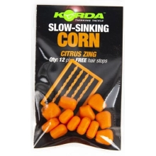 KORDA - Pomaly potápavá umelá kukurica Slow Sinking Corn Citrus Zing Orange 12 ks