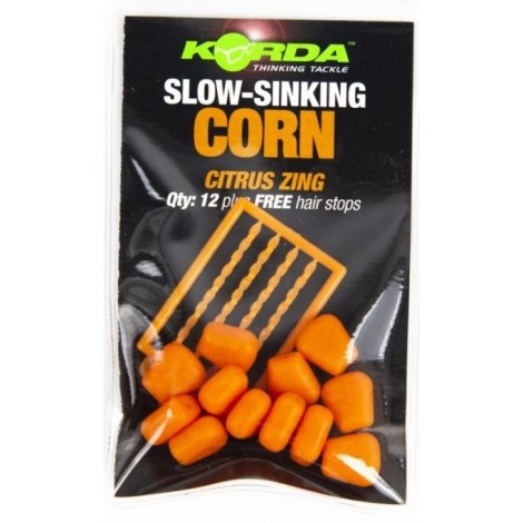 KORDA - Pomaly potápavá umelá kukurica Slow Sinking Corn Citrus Zing Orange 12 ks