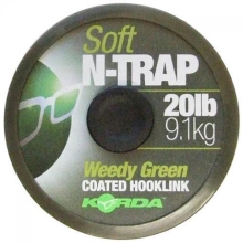 KORDA - Poťahovaná šnúrka N-Trap Soft 15 lb Zelená 20 m