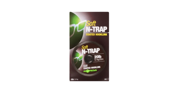 KORDA - Poťahovaná šnúrka N-Trap Soft Silt 20 lb 20 m Čierna