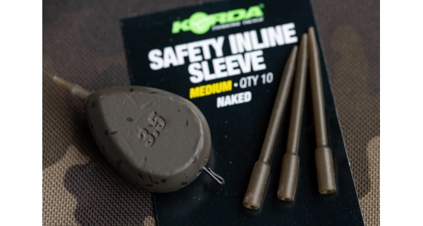 KORDA - Prevleky Safety Inline Sleeve Naked Large 10 ks