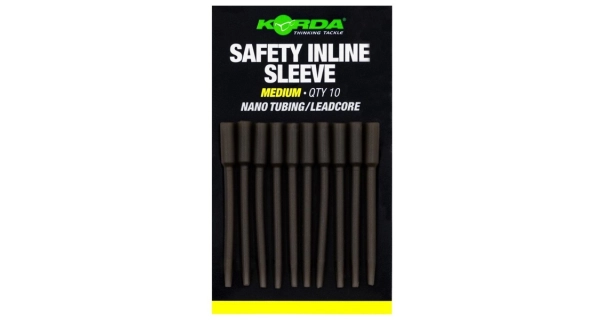 KORDA - Prevleky Safety Inline Sleeve Nano Tubing Leadcore Medium 10 ks