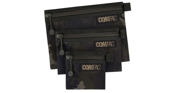 KORDA - Puzdro Compac Wallets Dark Kamo Set 3 ks