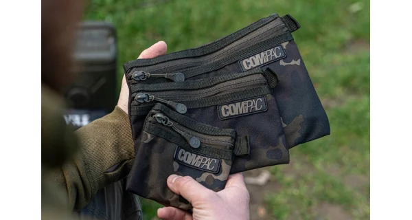 KORDA - Puzdro Compac Wallets Dark Kamo Set 3 ks