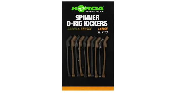 KORDA - Rovnátka Spinner D-Rig Kickers Green & Brown Large 10 ks