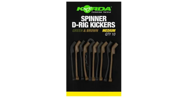 KORDA - Rovnátka Spinner D-Rig Kickers Green & Brown Medium 10 ks