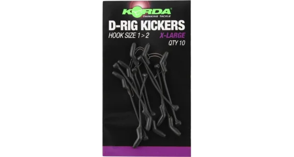 KORDA - Rovnátko na háčik D-Rig Kickers Large Green 10 ks