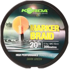 KORDA - Šnúra na marker braid 20 lb 300 m 0,16 mm tmavo zelená