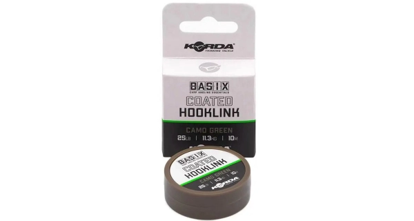 KORDA - Šnúrka poťahovaná Basix Coated Hooklink 25 lb 10 m