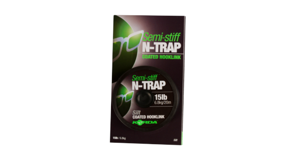 KORDA - Šnúrka poťahovaná N-Trap Semi Stiff 15 lb zelená 20 m