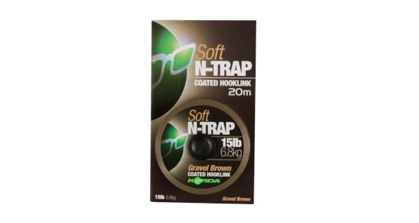 KORDA - Šnúrka poťahovaná N-Trap Soft 15 lb 20 m Hnedá