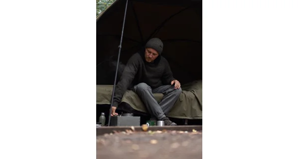 KORDA - Sveter Mindset Fisherman Knitted Sweater Dark Olive veľ. M