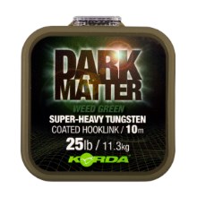 KORDA - Ťažká poťahovaná šnúrka Dark Matter Tungsten Coated Braid 18 lb 10 m zelená