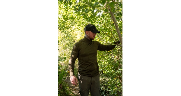 KORDA - Termobielizeň Mock Neck Thermal LS Shirt Dark Olive veľ. 3XL