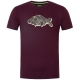 KORDA - Tričko Outline Tee Burgundy veľ. 2XL