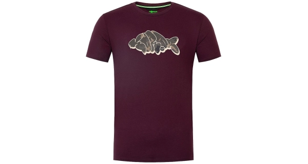 KORDA - Tričko Outline Tee Burgundy veľ. 2XL