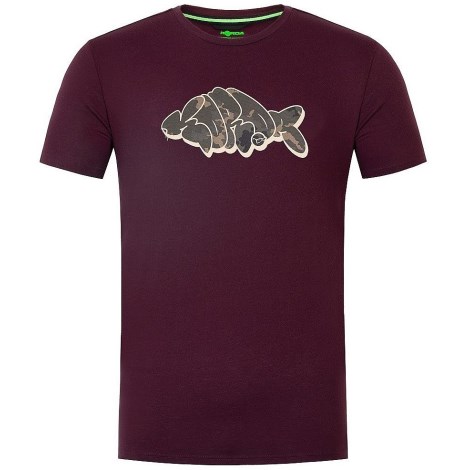 KORDA - Tričko Outline Tee Burgundy veľ. 3XL