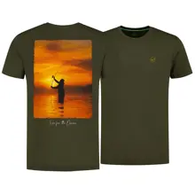 KORDA - Tričko Sunrise Tee Dark Olive veľ. 2XL
