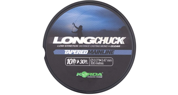 KORDA - Ujímaný vlasec LongChuck Tapered Mainline 10-30 lb 0,27-0,47 mm
