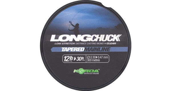 KORDA - Ujímaný vlasec LongChuck Tapered Mainline 12-30 lb 0,30-0,47 mm