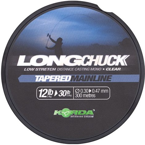 KORDA - Ujímaný vlasec LongChuck Tapered Mainline 12-30 lb 0,30-0,47 mm